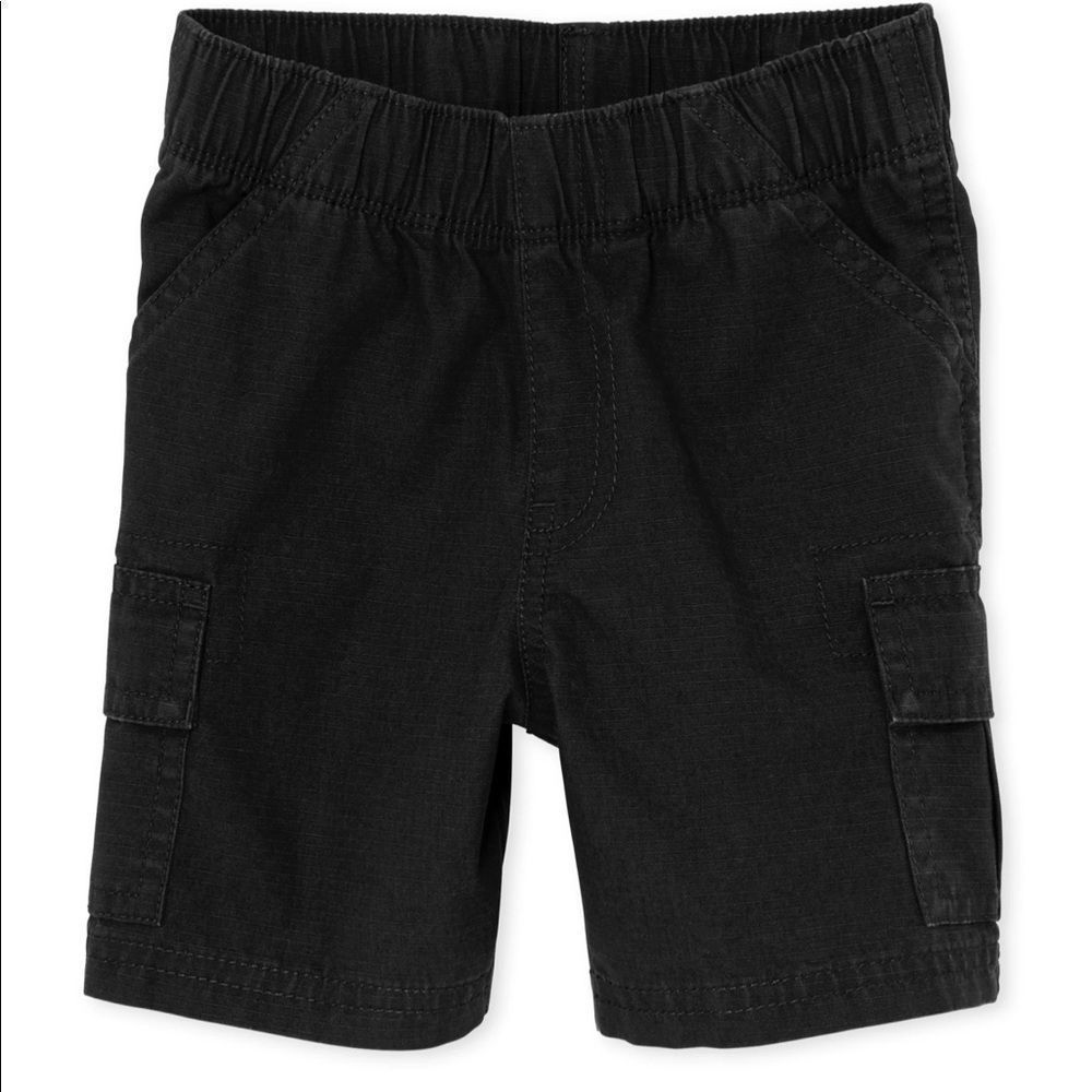 Baby And Toddler Boys Uniform Pull On Cargo Shorts - Black 12 - 18 Months